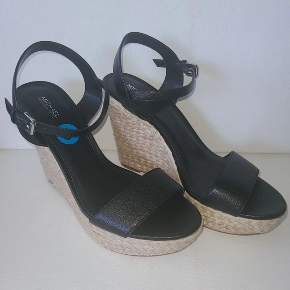 NWOB WOMEN'S Michael Kors Jill Espadrille Wedge Sandals - Picture 7 of 9